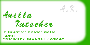 anilla kutscher business card